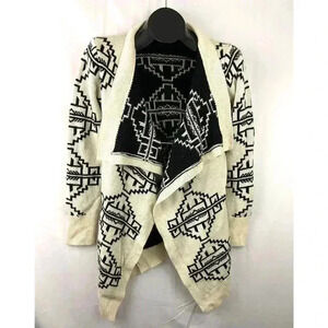 VTG Open Front‎ Sweater Size S/M Aztec Pattern Women's Miss Kelly 1999